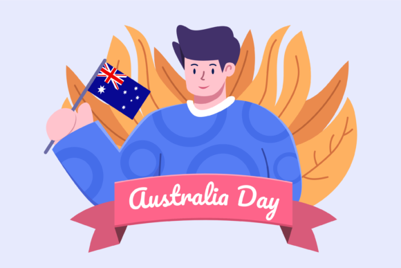Australia Day Flat Design Illustration Review