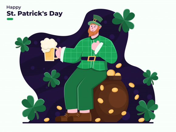 Happy Saint Patrick s Day Cartoon Vector Graphics & Illustrations