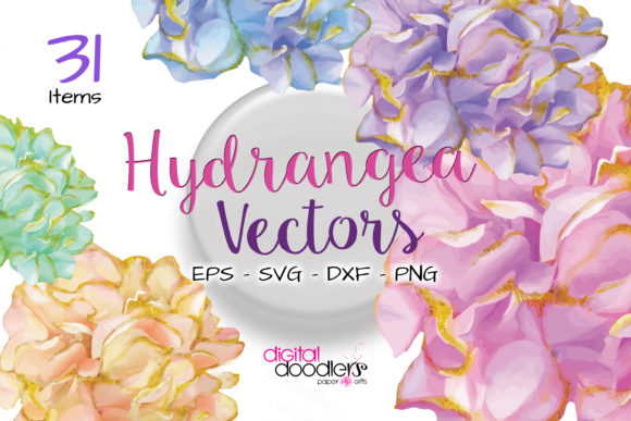Hydrangea Vector Graphics for Modern Branding