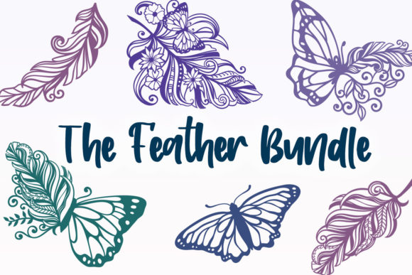 The Feather Bundle - 20 SVG Cut Files