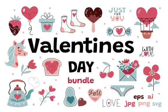 Valentine s Day Bundle: Graphics and Illustrations Review
