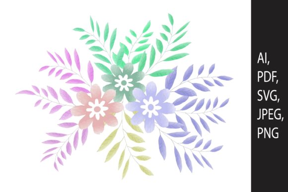 Watercolor Design for SVG Cut File: Graphics and Illustrations Review