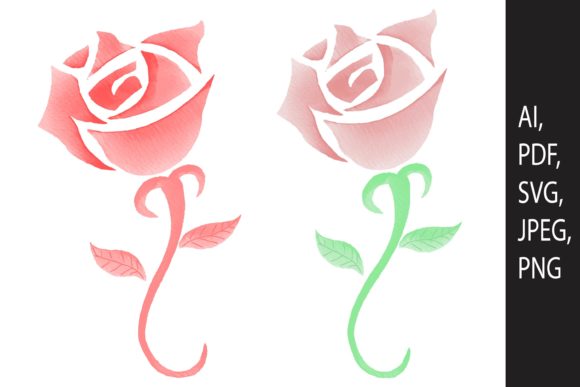 Watercolor Flower Design Graphics and Illustrations for Branding