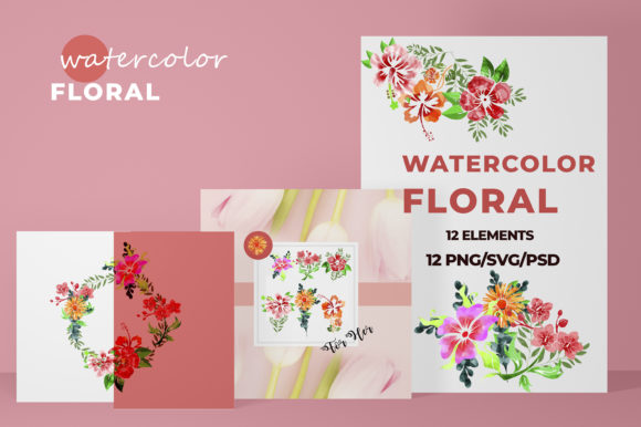 Watercolor Flowers Leaves Beautiful Rose Graphics and Illustrations Review