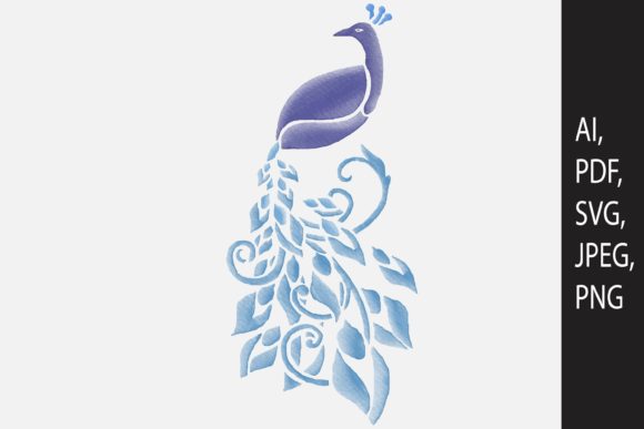 Watercolor Mayur Design for SVG Cut File Graphics