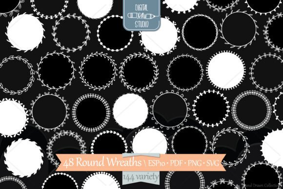 White Wreaths Borders, Frames: A Graphic Design Asset Review