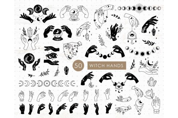 Witch Hands,k Mystic Moon Graphics and Freebies Review